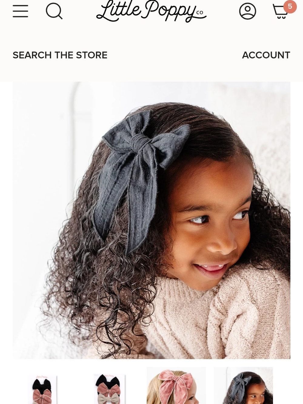 Little Poppy Co. 3 Bows And 1 Headband - Girls